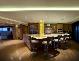 Designer Richard C. Carpenter awarded SRQ Best Kitchen of Year - Boca Grande LumaPex Column & Elevated Counter Outerbridge Construction